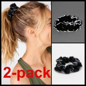 Fabletics 2-pack Black Reflective Scrunchy
